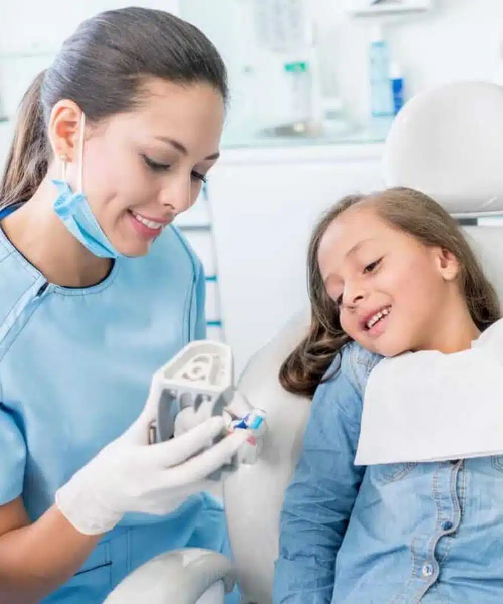 Dentist performing routine dental exam near Sumner